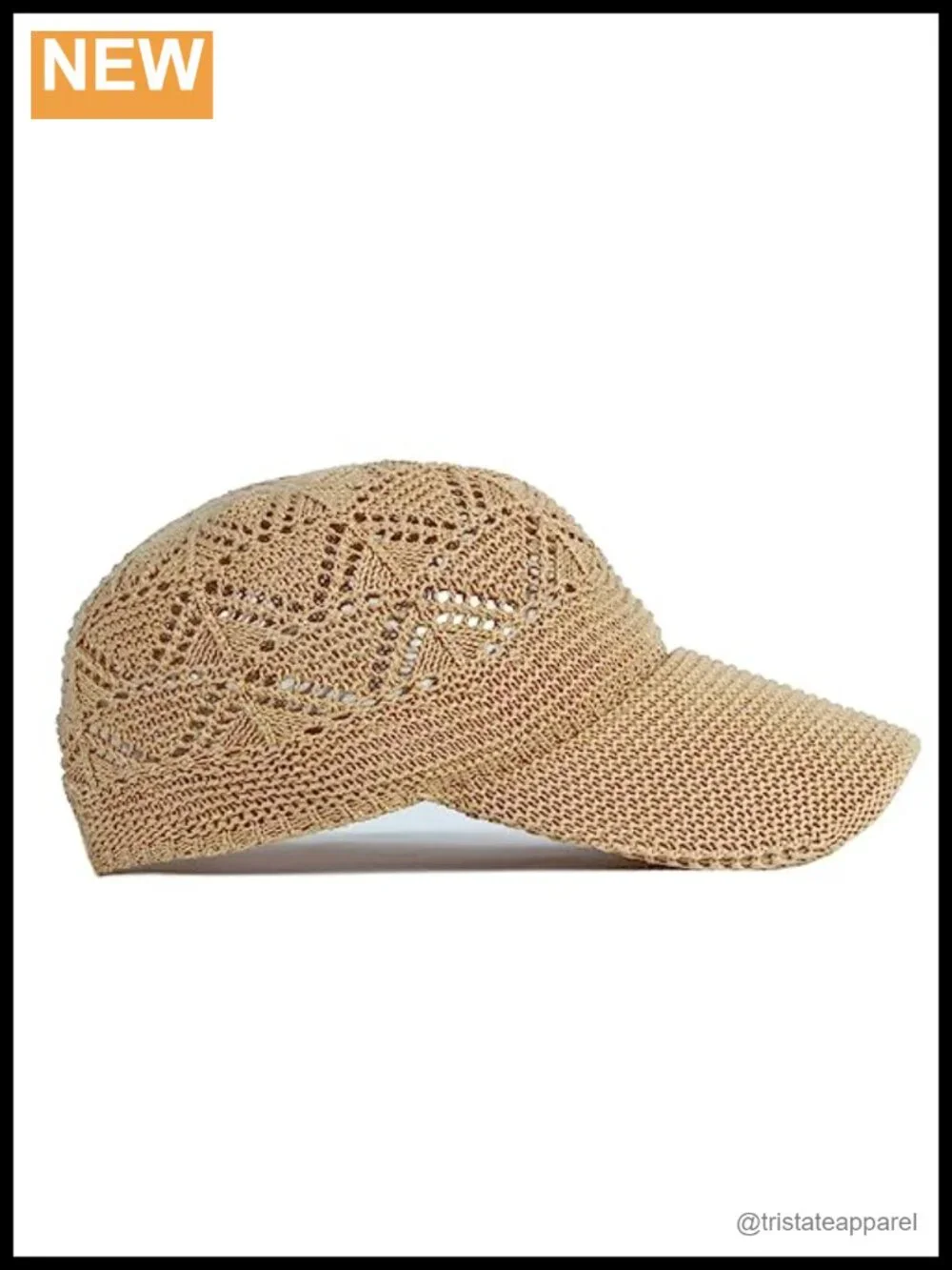 Women's Crochet Knit Baseball Cap Sun Protection Adjustable Summer Hat
